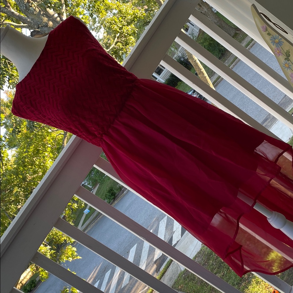 Elegant Red Off-Shoulder Dress